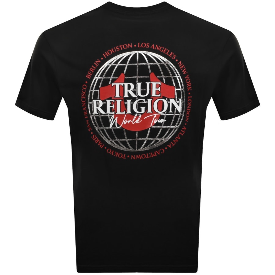 True Religion World Tour T Shirt Jet Black | Mainline Menswear us